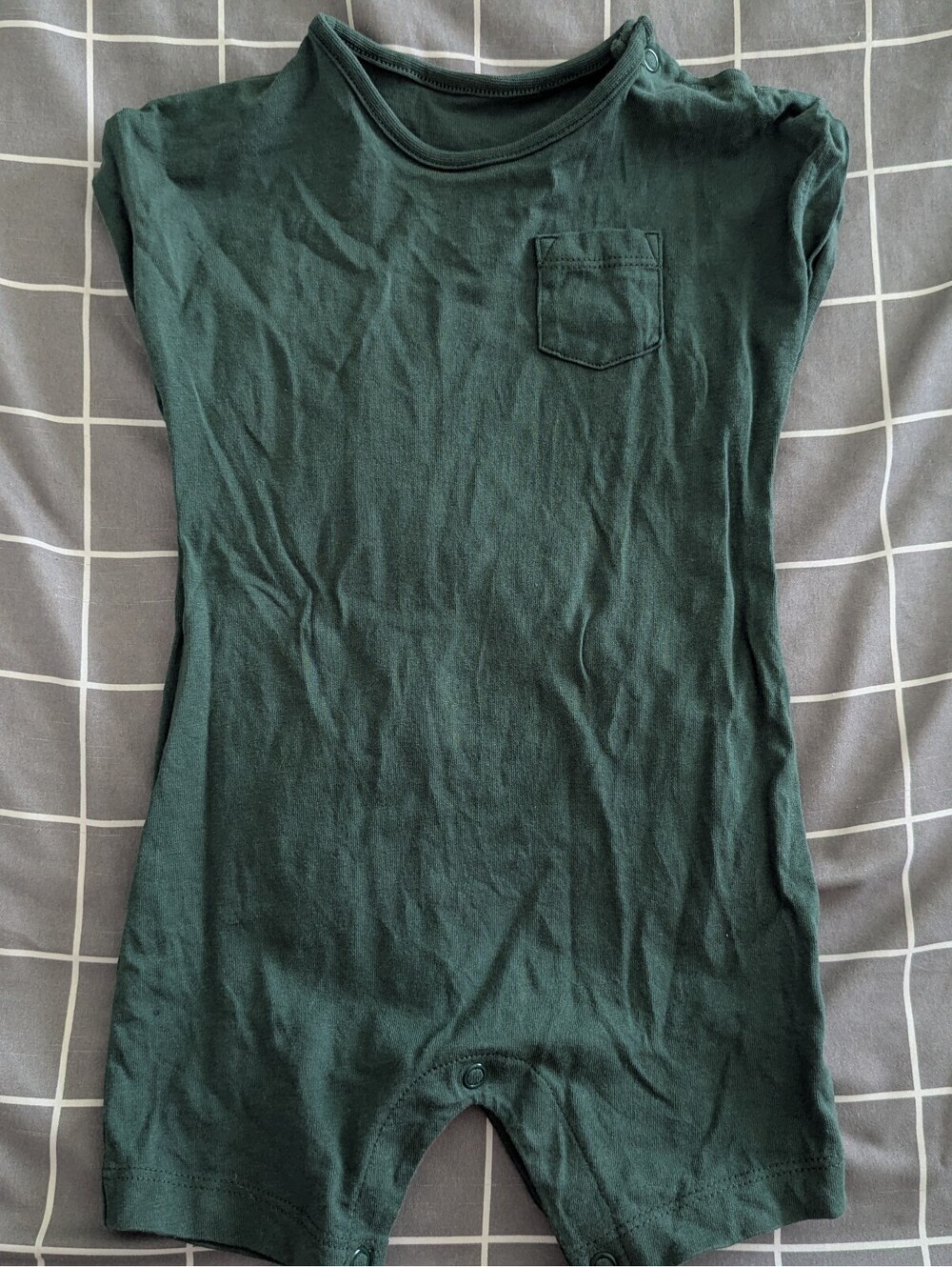 Tu solid forest green romper